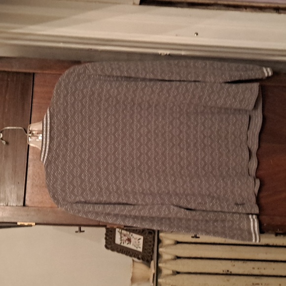 Woolrich woman's size S vintage charcoal Heather cotton/ramie blend sweater - Picture 6 of 6